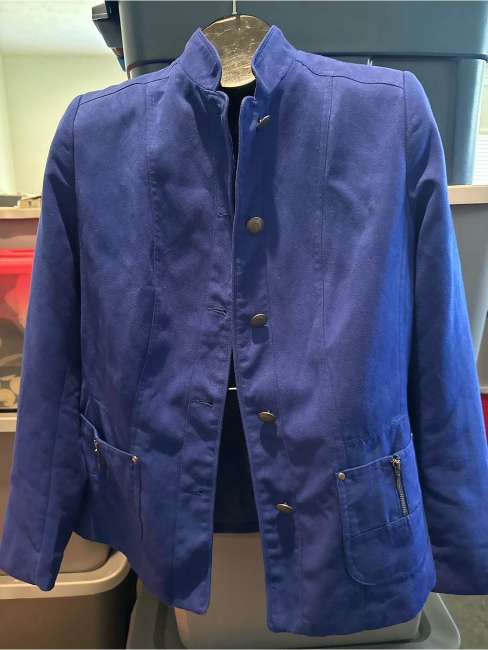 Women’s Royal Blue Button-Front Jacket p27